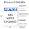 Signmission Gas Meter Enclosed, 18 in W x Rectangle, Plastic OS-2PACK-NS-P-1824-V-13007 - alternate 2